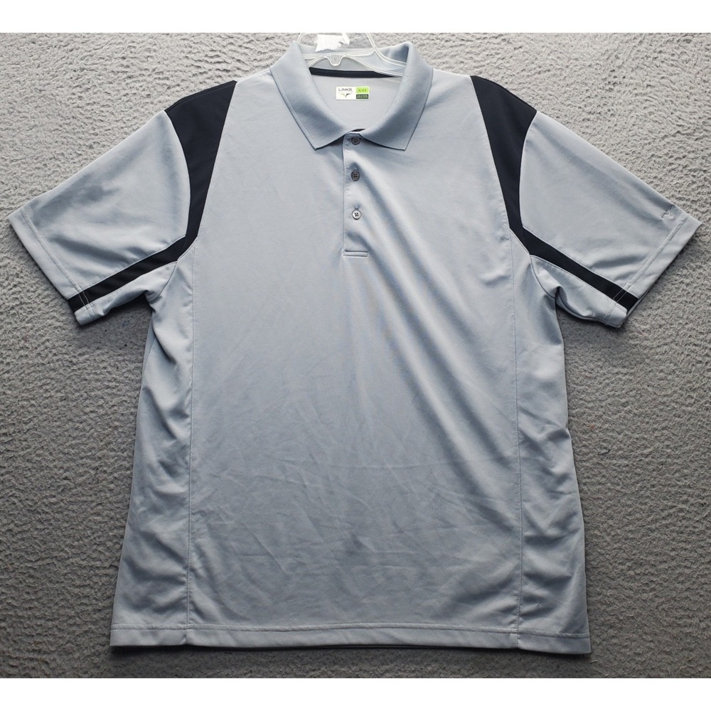 Links Edition Trim Golf Polo Shirt Women XL Gray Performance Short Sleeve Collar
